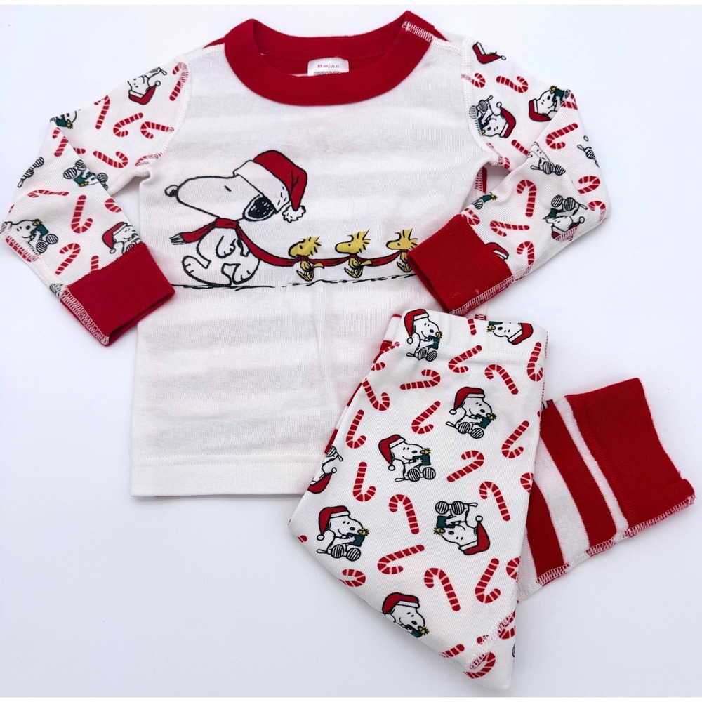 Hanna Andersson Snoopy Christmas 2pc Pajama Set  2T
